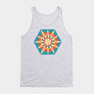 Kaleidoscope Retro Blue Tank Top